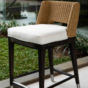Firtz Rope Teak Bar Chair